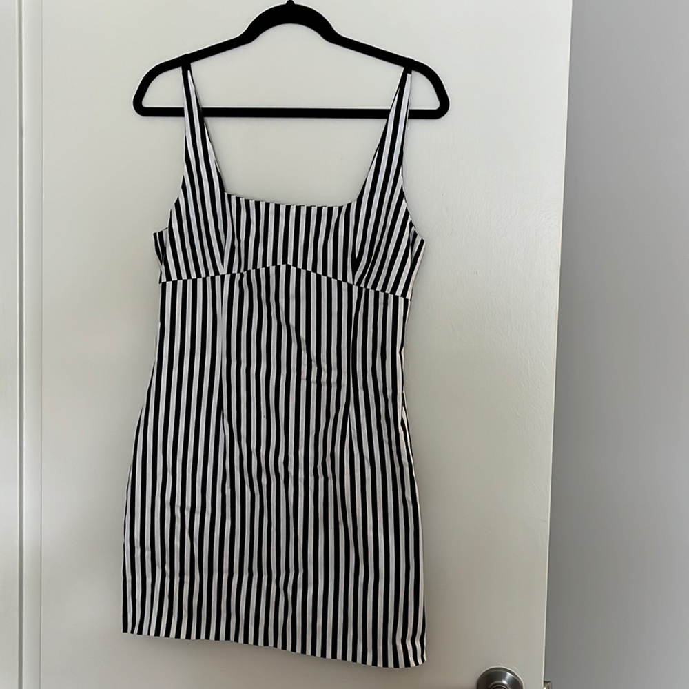 Olivaceous Pin Stripe dress